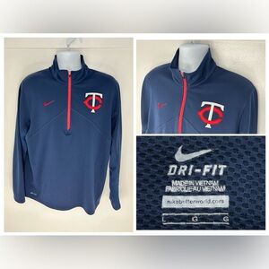 Nike Dri-Fit Minnesota Twins 1/4 Zip Pullover Shirt Size‎ Large MLB Baseball